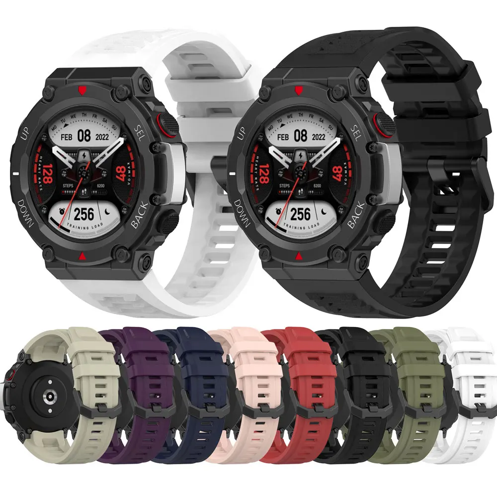 Silicone Band For Huami Amazfit T-Rex 2 Strap Replacement Wirstband Bracelet For Xiaomi Huami Amazfit T Rex 2 Smart Watch