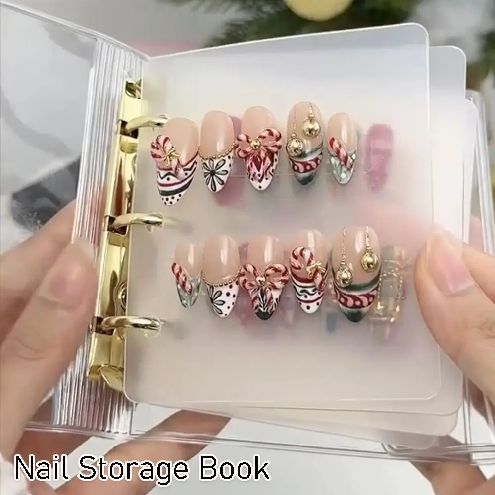 New Transparent Nail Art Piece Storage Book Convenient Solid Nail Tips Exhibition Photo Album Wear-resistant Showing Shelf DIY