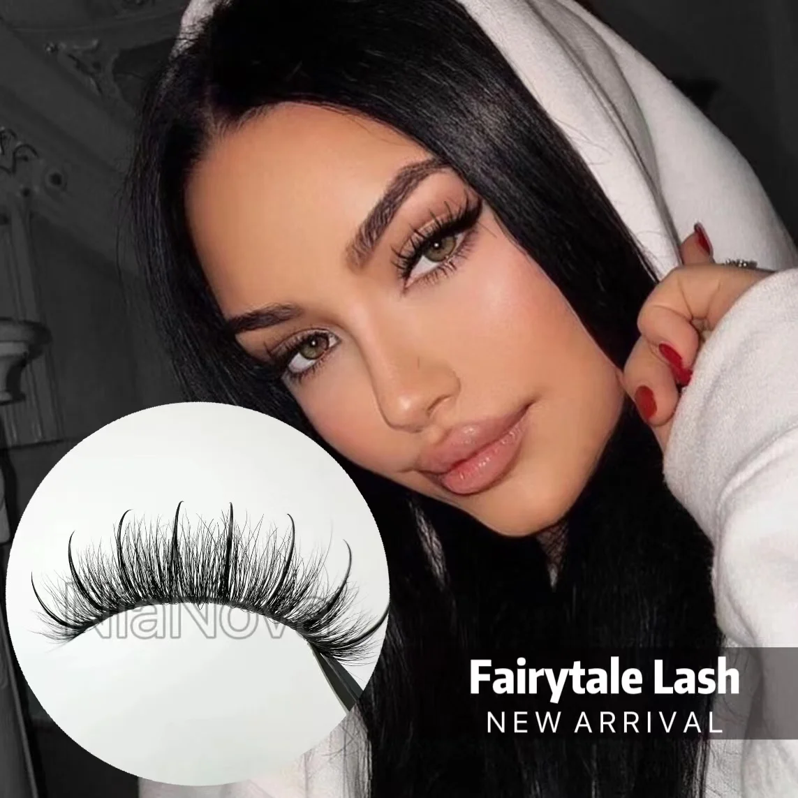 Lashes Natural Fluffy False Eyelashes Soft Wispy Natural Long Faux Mink Lashes Clear Band Lashes Extensi Random Distributionon