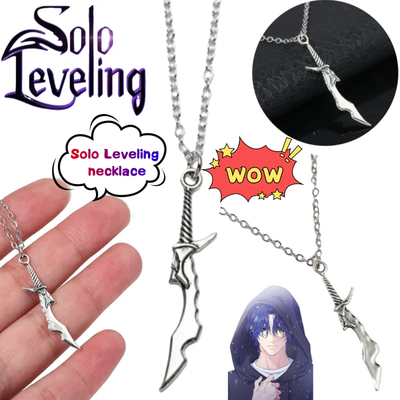 

Solo Leveling Sung Jin-Ah Sung Jin-Woo Necklace Creative High-Value Anime Merchandise Couple Simple Versatile Collarbone Chain