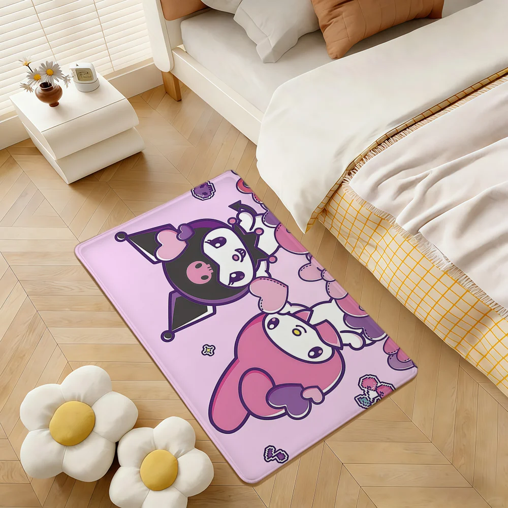 

cartoon cute k-kuromi My m-Melody SRO hogar Bedside Rug Kitchen Bath FloorMat Hallway Balcony Carpet Entrance Doormat Decor Home