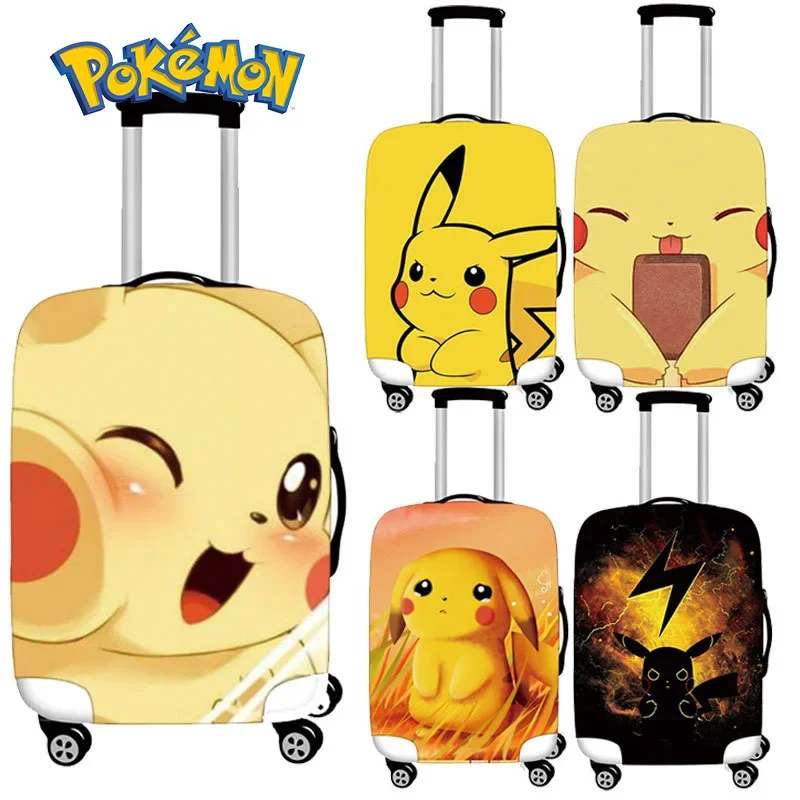 Pokemon Pikachu Travel Suitcase Dust Cover Luggage Protective Cover for 18-32 Inch Trolley Case Dust Cover Travel Accessories