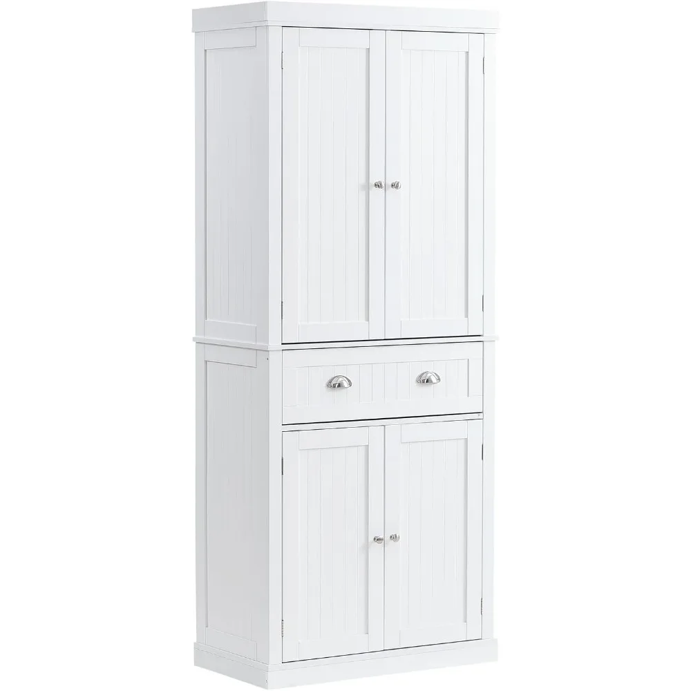 72 inch high storage cabinet with door, drawers, 3 adjustable shelves, kitchen, living room, dining room, free shipping