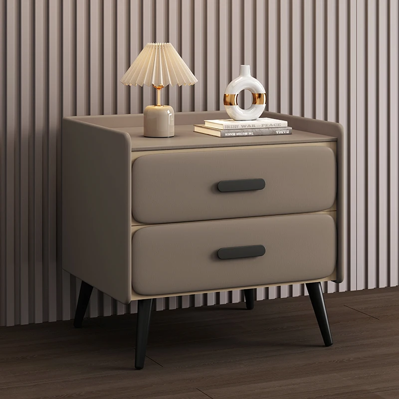 طاولة قهوة متنقلة بجانب السرير وغرفة نوم منخفضة وأدراج فاخرة لتخزين منضدة خشبية منظم أثاث الفندق Mesa De Noche