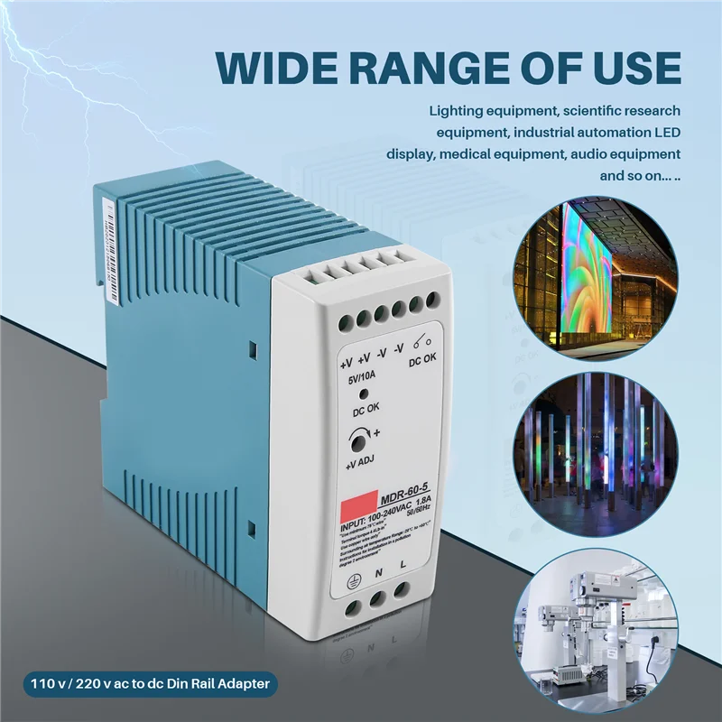 ABPQ-Din 레일 전원 공급 장치 Ac-Dc 드라이버 전압 조정기 전원 공급 장치 110V 220V