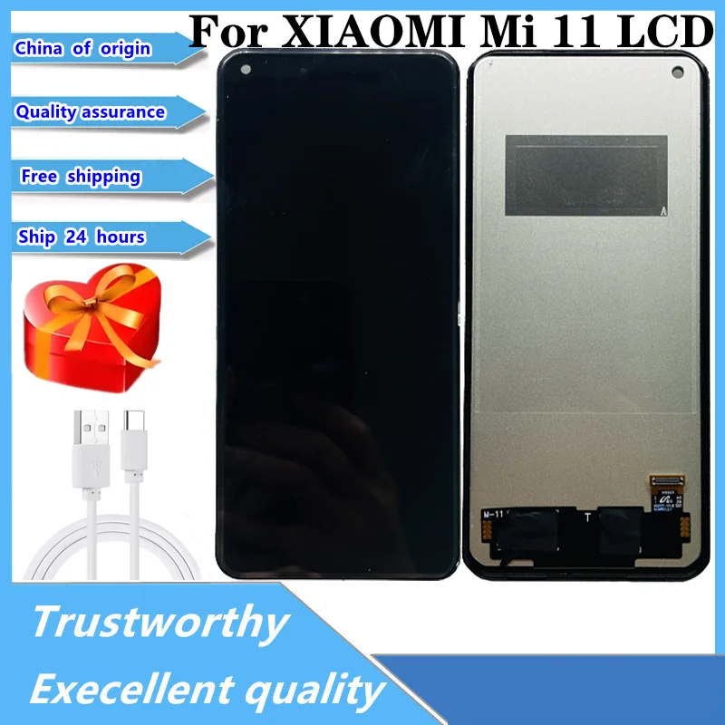681-インチシャオ-mi-mi-11-m2011k2c-m2011k2g-lcd-ディスプレイタッチスクリーンデジタイザの交換-mi-11-表示画面アセンブリ