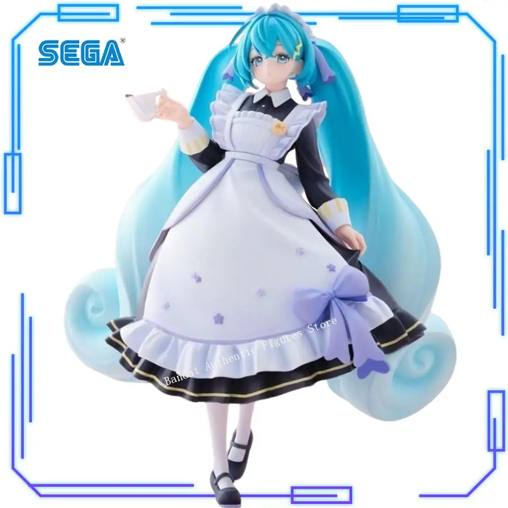 在庫ありセガオリジナル本物のルミナスタピアプロキャラクター初音ミククラシックメイド-21-センチコレクション模型玩具フィギュアギフト