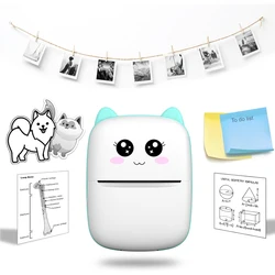 Mini-printer, Thermal Printer Ink-free Portable Sticker Printer Compatible with IOS and Android, Wireless Photo Printing Tags