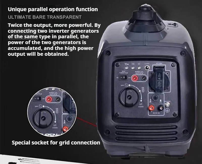 HENITUER DS1200i Manual Pull-start  Portable Generator Professional High Output Stable Performance Low Noise