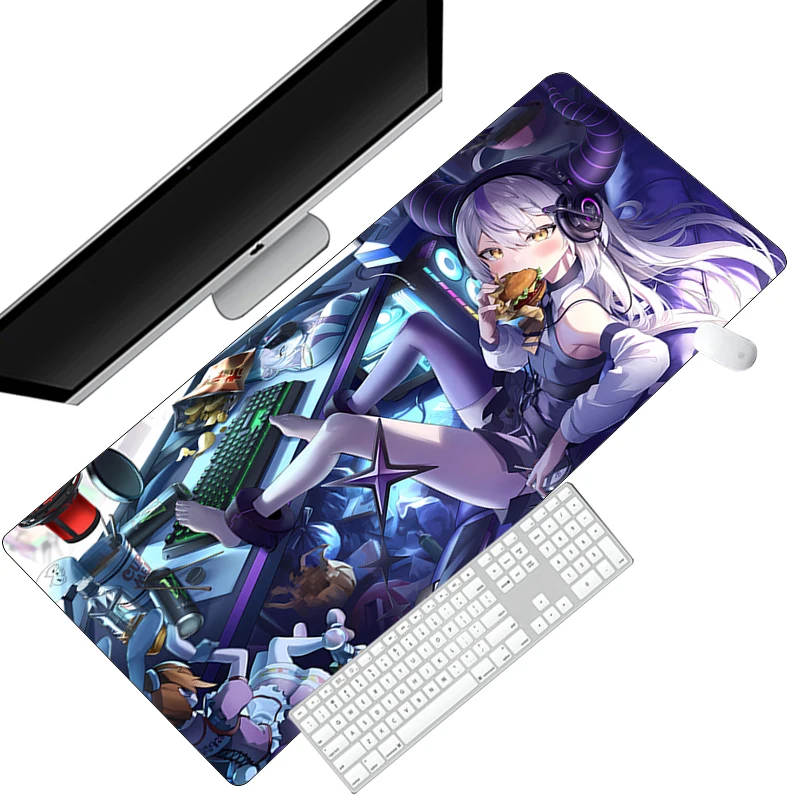 Hololive La Darknesss Mousepad Laptop Anime Girl Kawaii Table Mat Anti Slip Office Decor Keyboard Mouse Pad XXL Large Mouse Mats