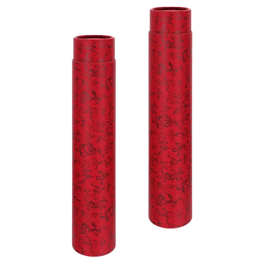 

2Pcs Scroll Storage Box Premium Calligraphy Painting Tube Exquisite Packaging for Art Lovers Scroll Holder for Large Small