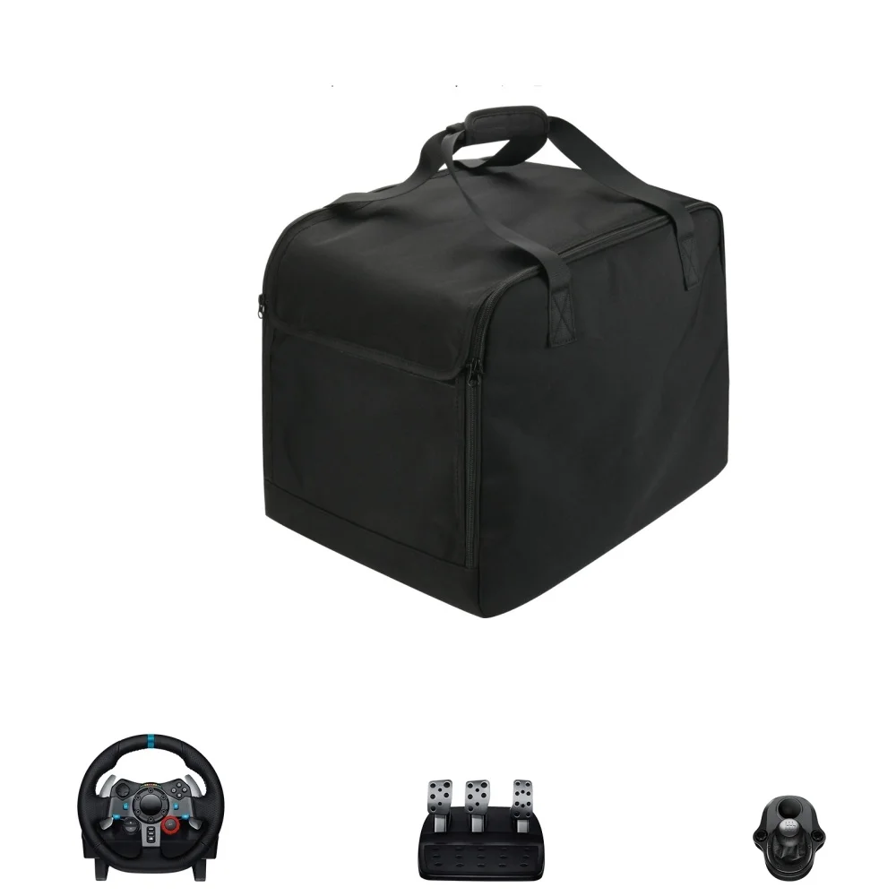 Portable Storage Bag Suitable for Logitech G29 Racing Steering Wheel +Brake Pedal+ Gear Shift Carrying Case Travel Organizer Bag