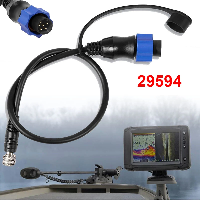 MKR-US2-10 Universal Sonar 2 Adaptor Cable for Lowrance Fish Finder US2 Sonar Transducer for Minn Kota Trolling Motor #29594