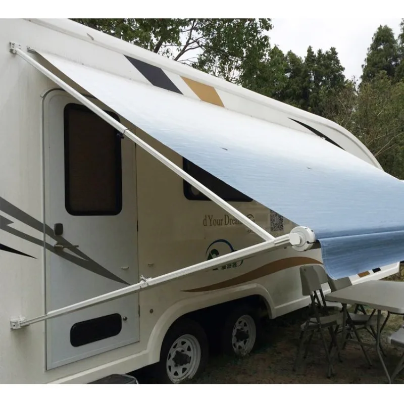 

4-6 meters RV camping special self-rolling manual car awning outdoor awning tent