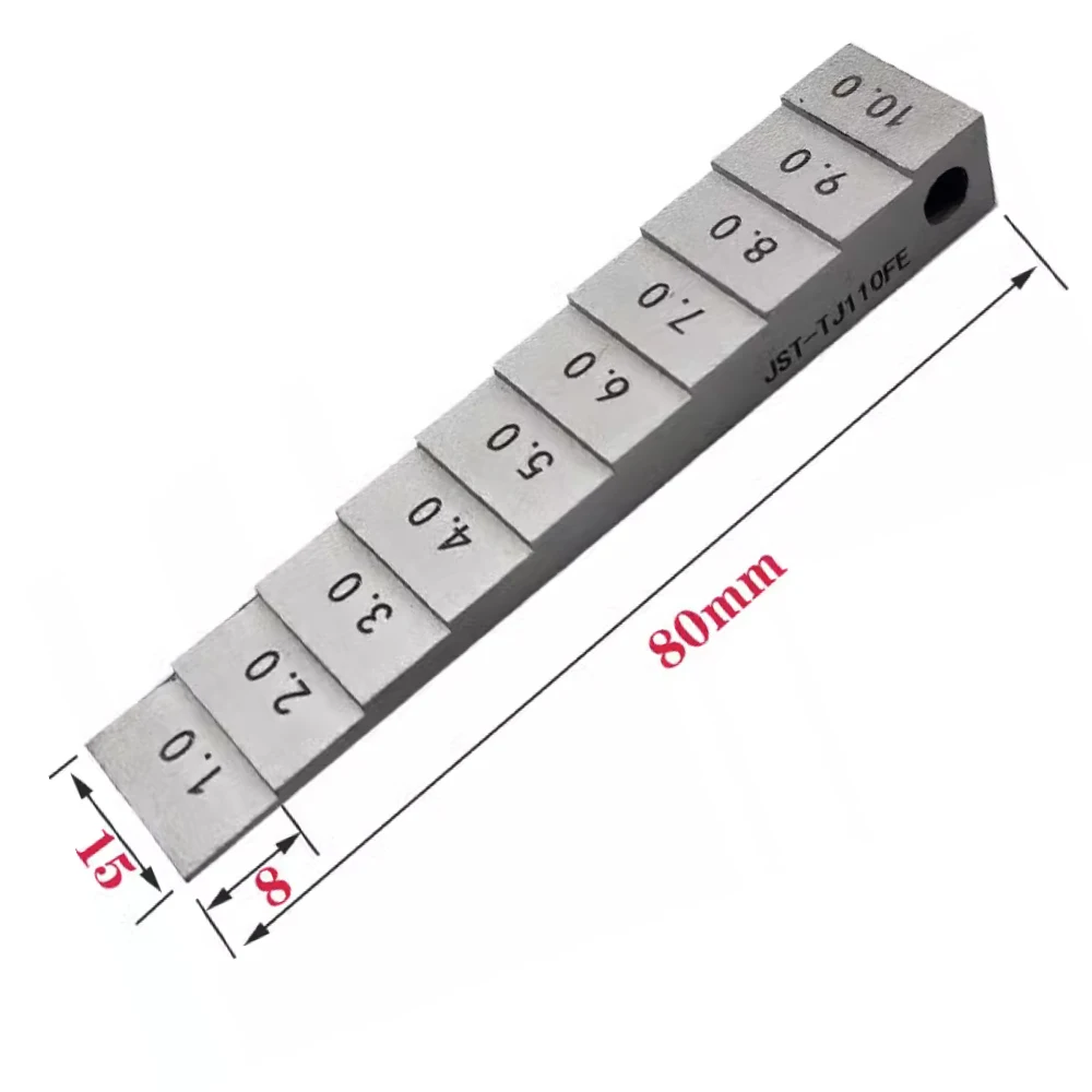 Righello a scala in metallo spessimetro a gradino da 0.5-5mm 1-10 spessimetro a scala con righello per elevatore 1-10