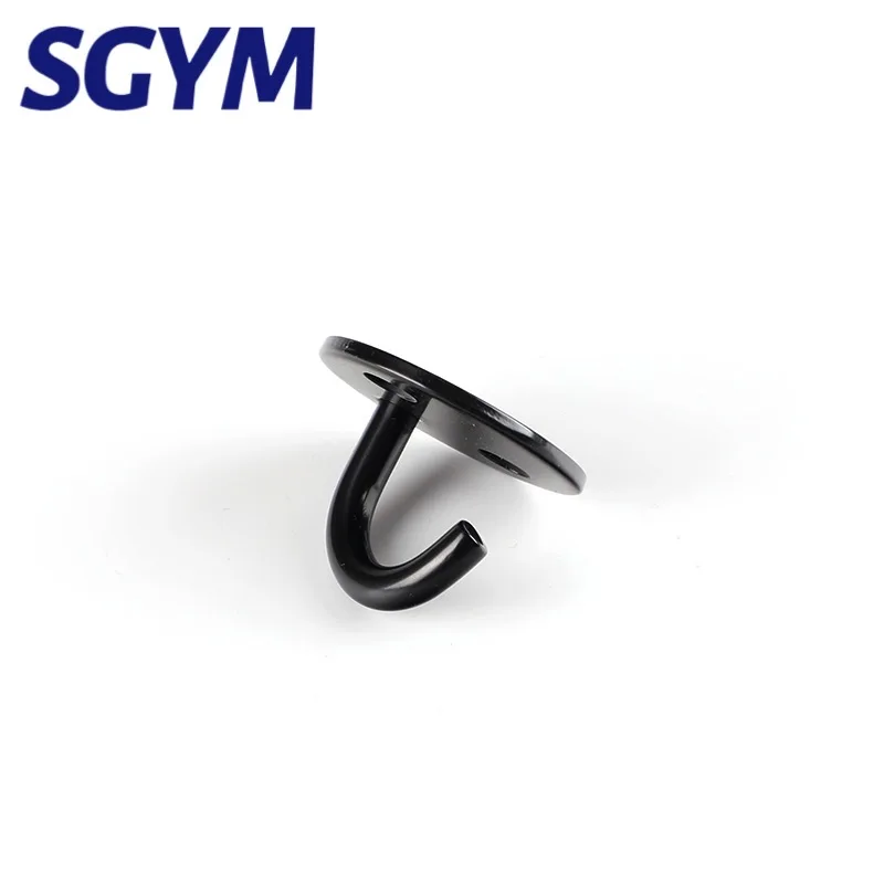 1pcs Black Stap Ring wall Hook Heavy Duty Fixed Pad Eye Plate Deck Door Buckle U-Shaped Heavy Duty Ceiling Mount Hanger