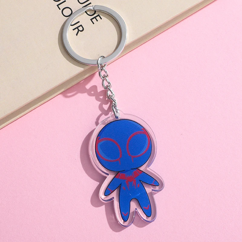 Marvel Spider-Man Parallel Universe Gwen Miles Cartoon Character Peripheral Creative Couple Backpack Pendant Keychain Toy Gift