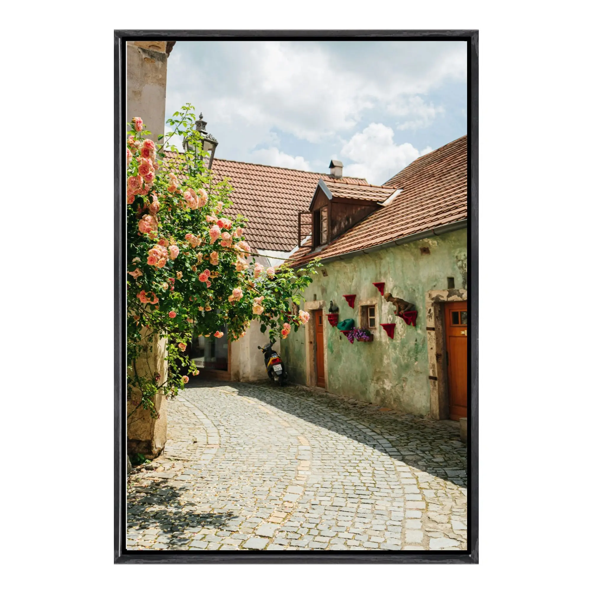 

Cesky Krumlov Czech Republic, Canvas Wall Art, Charming Medieval Town and Castle Scenic Print, River and Old Town Poster