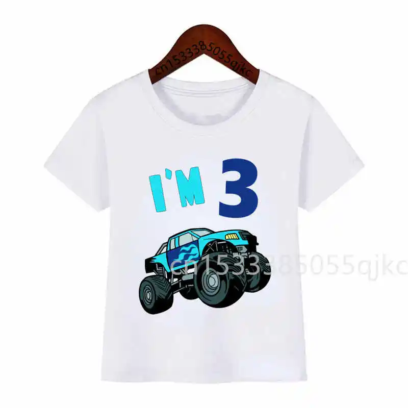 Kids Cool Off-Road T-Shirts Go Karts T-Shirts Truck Tops Kids Fashion T-Shirts Birthday T-Shirts Custom Number Names