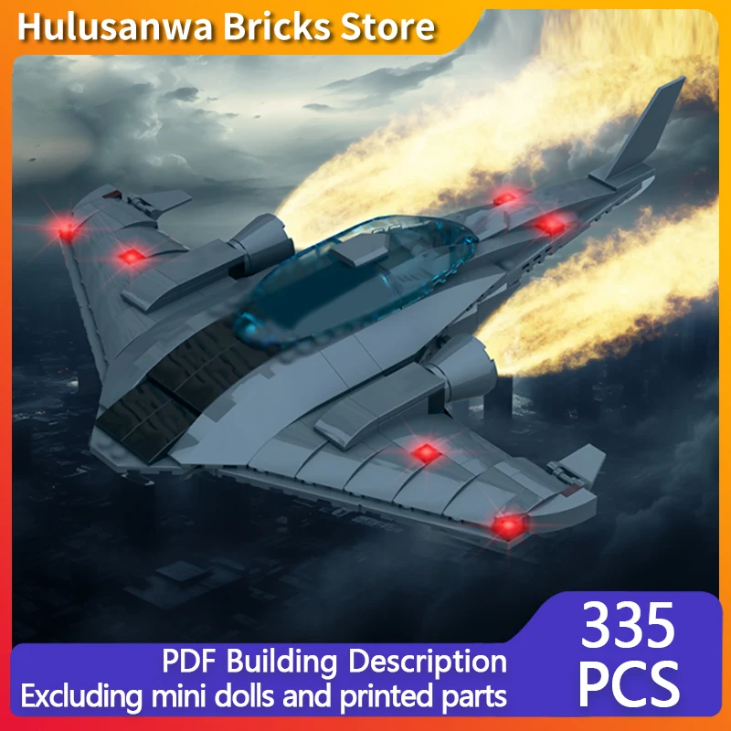 

Space Fighter Ship Model MOC Building Bricks War Equipment Modular Technology Gifts Holiday Assemble Children Toys Suit