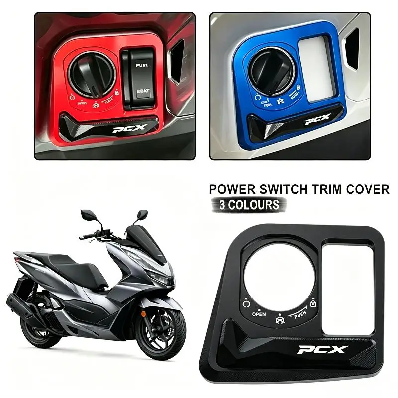 Motorcycle Ignition Key Lock Cap Cover Dustproof Easy Install Scooter Switch Protective Cover for PCX125 PCX160 2021-2024