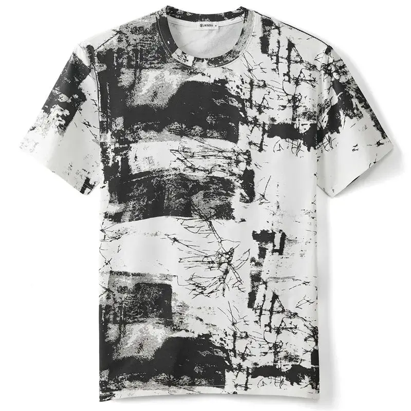 Graffiti Pattern 3d Printed Light Comfortable Casual T-Shirt For Men Top Fashion Street Trend Plus Size Baggy Short Sleeve 6xl