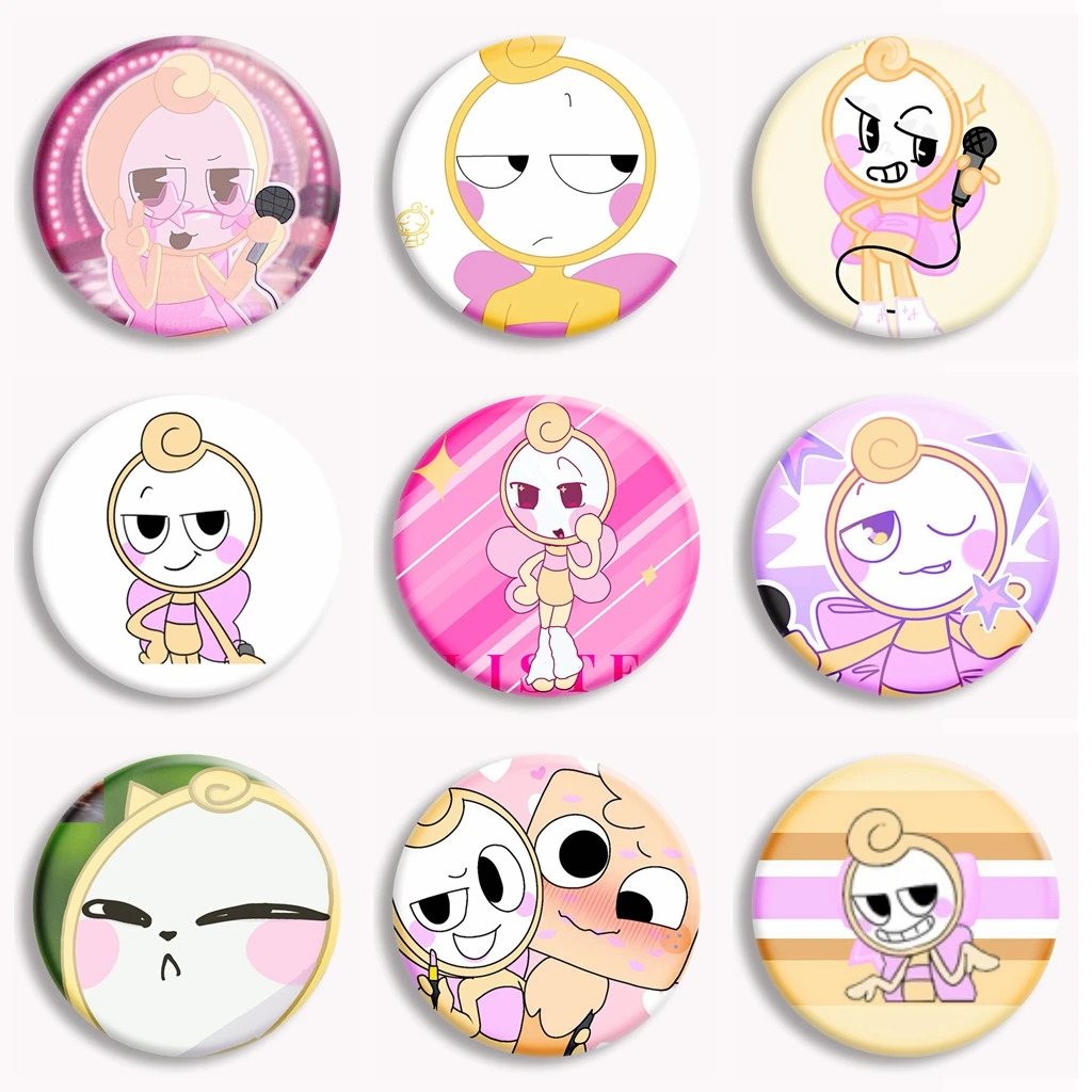 Cartoon Game Dandys World Glisten Anime Soft Button Pin Creative Horror Game Brooch Badge Bag Accessories Gamer Collect Gifts