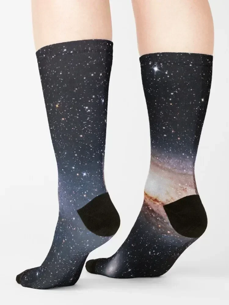 Andromeda Galaxy Socks moving stockings cotton Non-slip with print Socks Women Men's