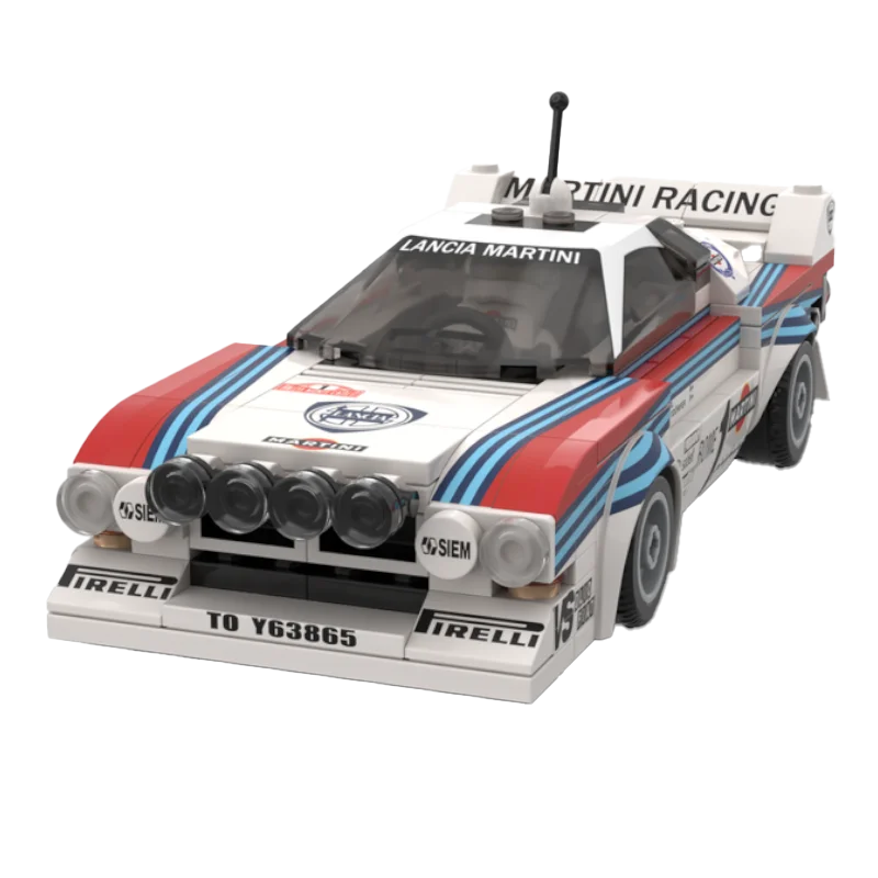 239PCS MOC Lancia Rally 037 Martini Racing Winner Rallye Monte Carlo 1983 Building Blocks DlYToy Brick New Year Holiday Gifts