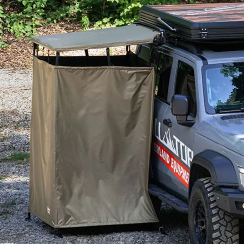 

Outdoor Car Side Shower Tent Waterproof Sunshade Folding Portable Camping Washing Bathing Tent for Vehicle Side Use