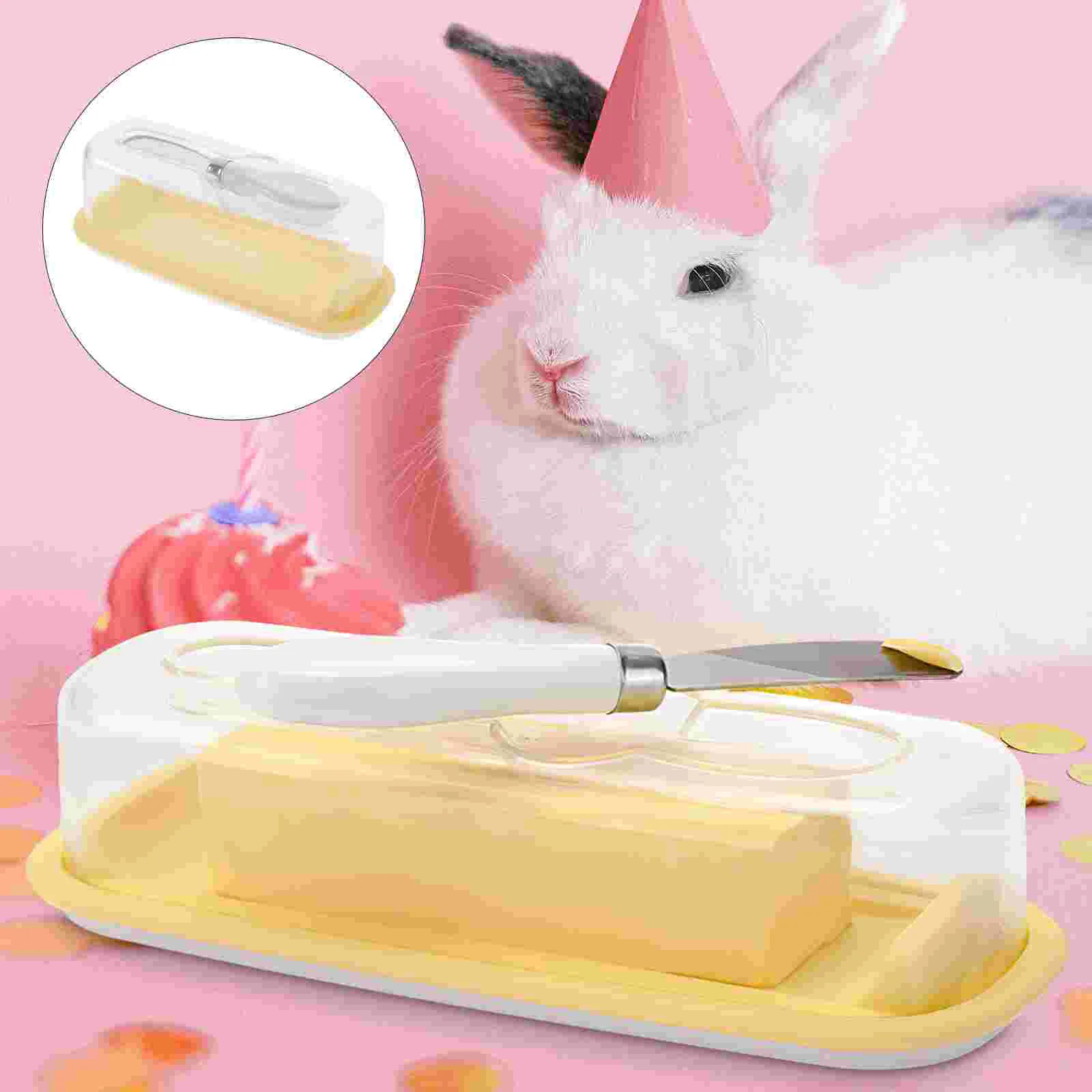 

Butter Box Refrigerator Holder Dish with Lid Container Cover Kitchen Keeper Hygienic Abs Wide Tray Dust-proof