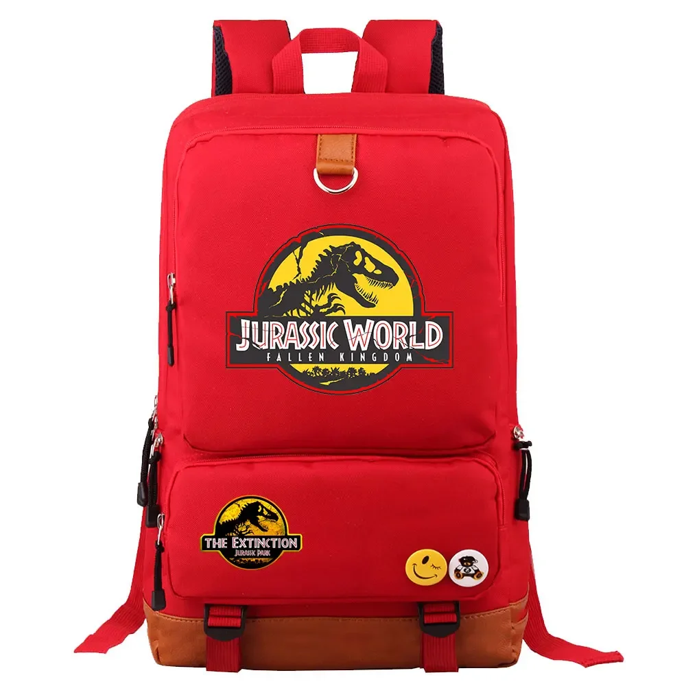 새로운 쥬라기 세계 공원 공룡 소년 소녀 어린이 학교 도서 가방 여성 Bagpack 청소년 Schoolbags 캔버스 남자 학생 배낭