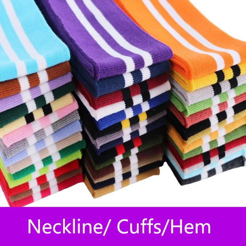 Ребристые вязаные эластичные манжеты с вырезом по подолу для бейсбольного свитера, униформы, куртки из чистого хлопка, аксессуары для шитья своими руками 7x90 см