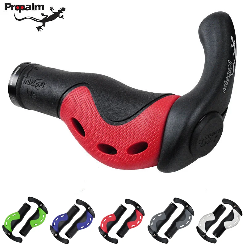 Propalm Mountain Bike Tattoo Rubber Grips Ergonomic Double Lock on Grip 138mm Comfortable Handlebar End Grip mtb Bike Fists Horn