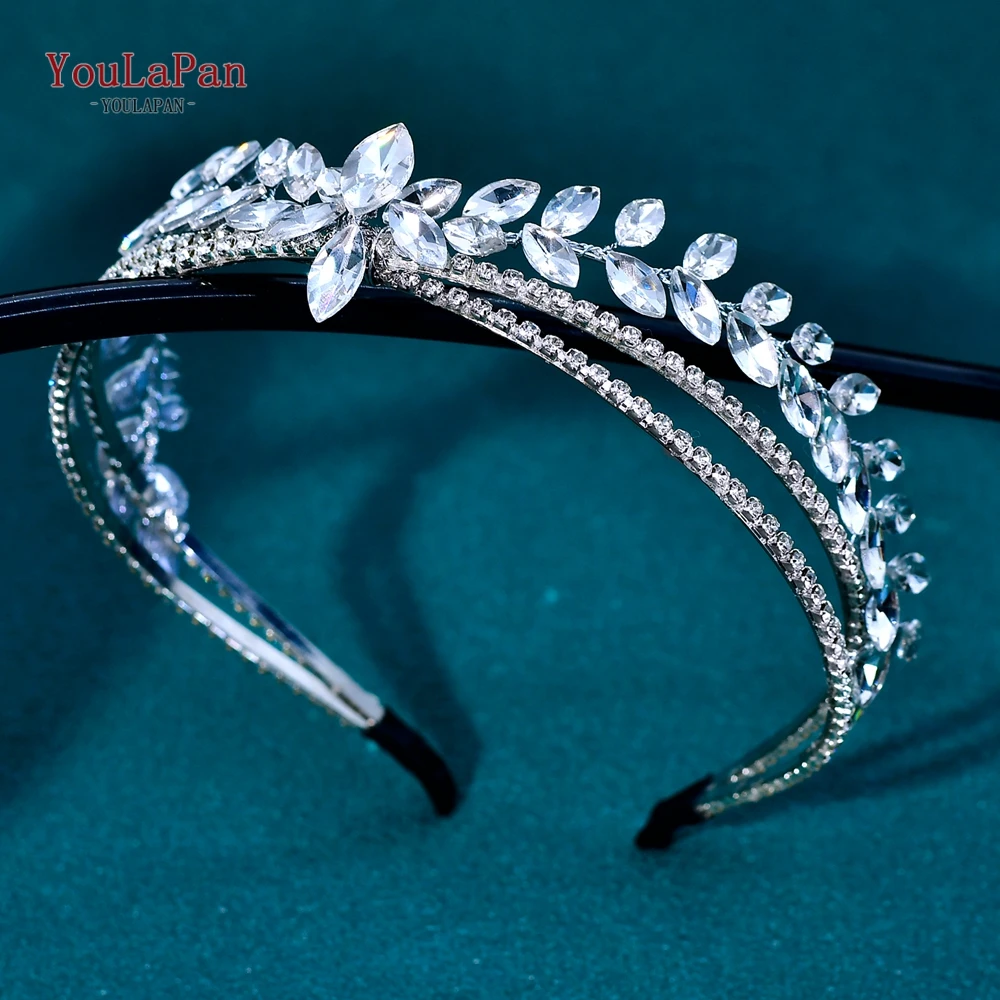 

YouLaPan Bridal Rhinestone Head Hoop Headband Banquet Party Hairband for Woman Wedding Hair Accessories Bride Headpiece HP929