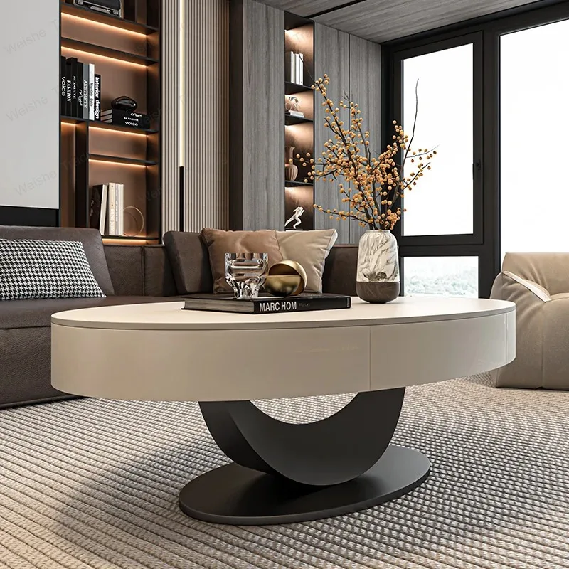 Space Saving Standing Coffee Table Nordic Decoration Living Room Designer Side Table Center Suite Furniture