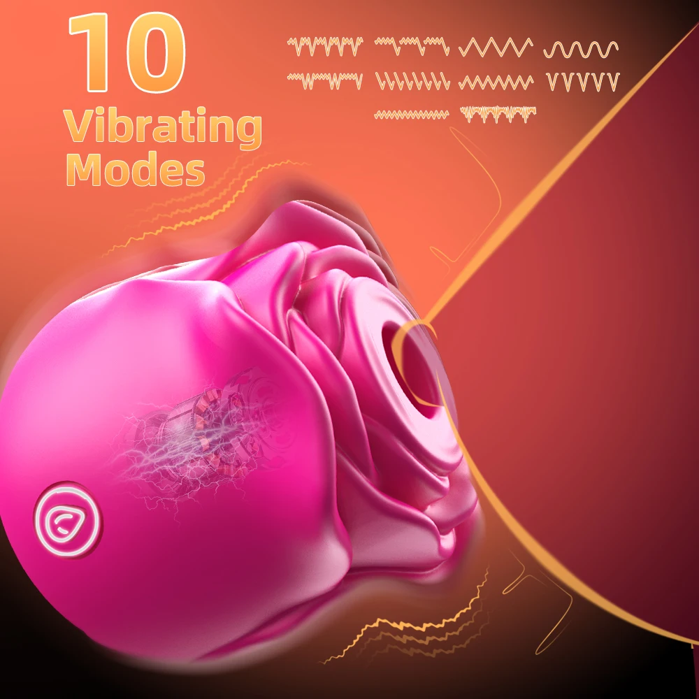 Rose Shape Vagina Sucking Vibrator Nipple Massager Clitoral Vacuum Stimulator Vibrating Female Masturbator Sex Toys for Adults