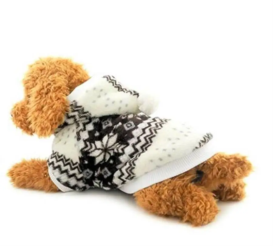 Cute Snowflake Fleece Dog Jacket Small Dogs Yorkie Winter Coat Soft Pajamas Padded Vest Warm Pet Puppy Jumpsuit Drop Shipping