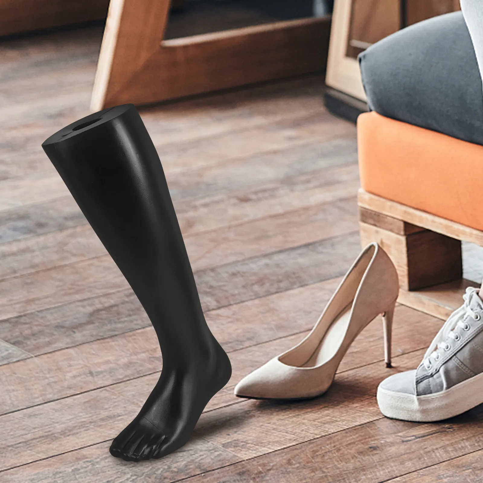 

Black Plastic Foot Sock Mannequin Display Retail Stand Jewelry Anklet Chain Bracelet Foot Holder Anklet Display Stand