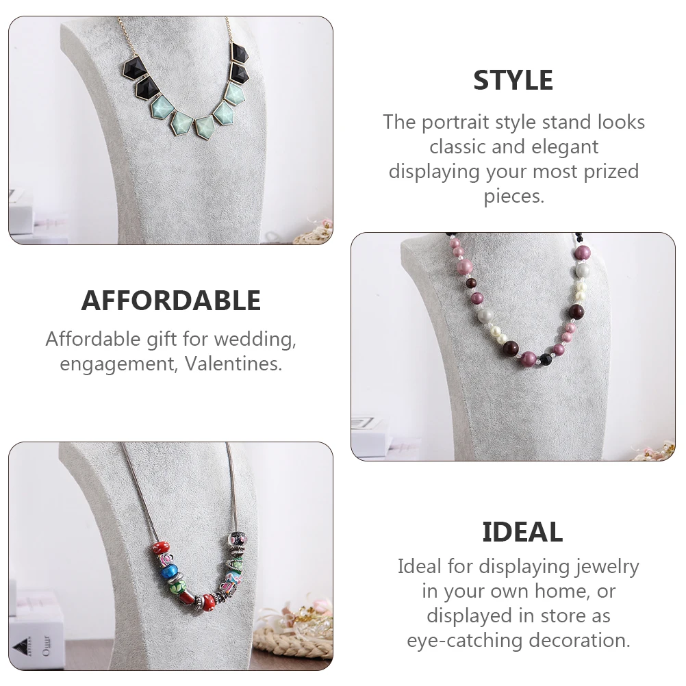 

Necklace Display Rack Jewelry ganizer Plastic PU Material Earrings Holder Lightweight Sturdy Bracelet Chain Storage