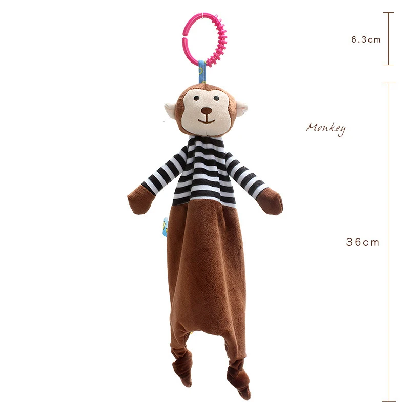 Cute Animal Soothing Towel Rattle Toys Baby Toy 0 12 Month Newborns Gift Sleeping Toy Soft Stuffed Toys Comforter For Baby