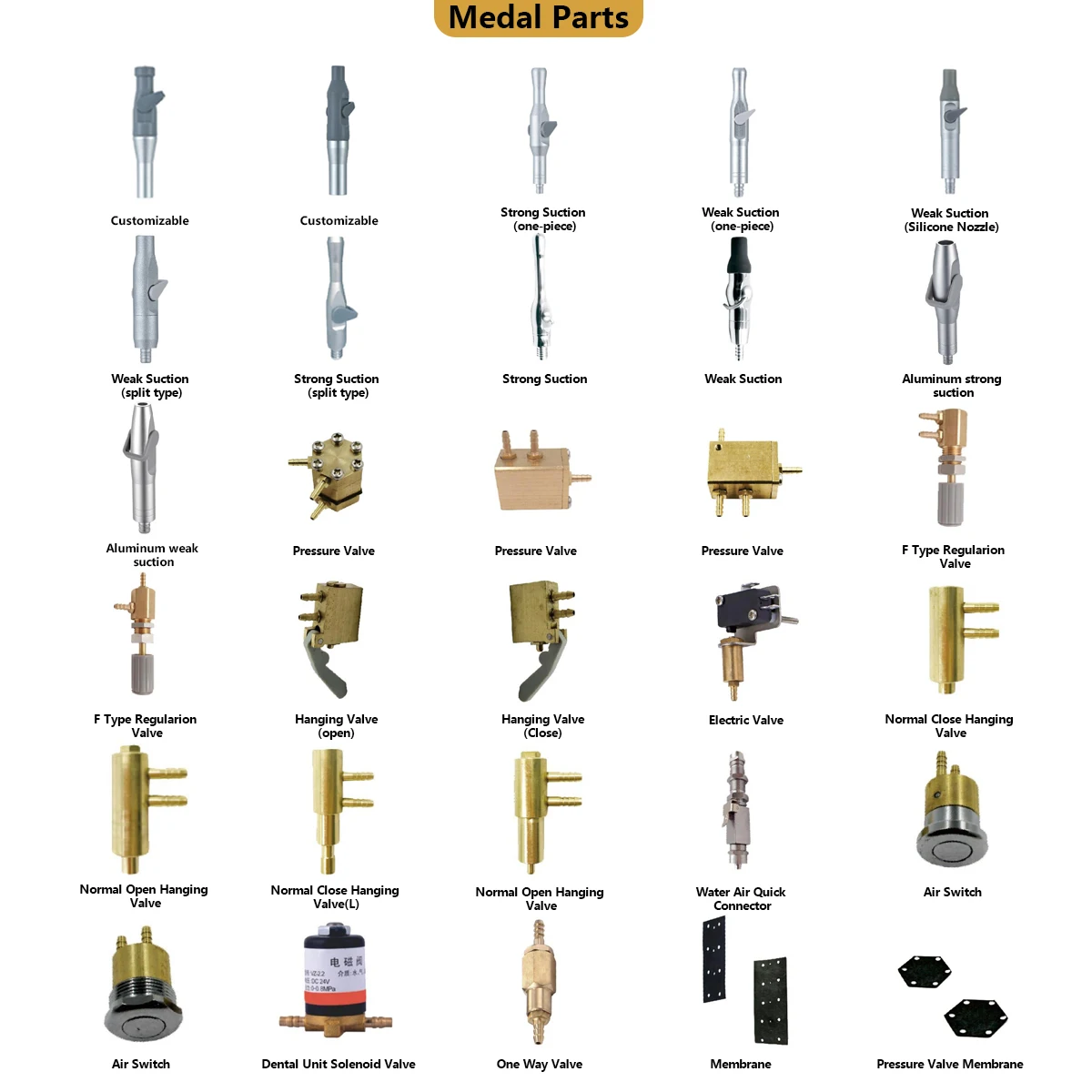 Dental Cabinet Integrated Air Water Chassis Valve copper valve  Compositive for dental unit/chiar metal accessories parts tools