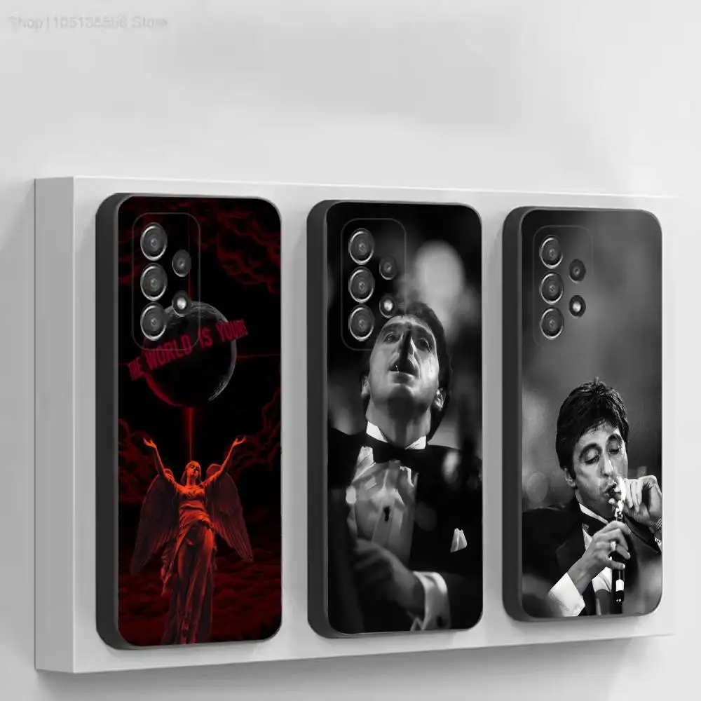 S-scarface F-Film classic Cover Fashion Black Protective Case For Samsung S26 S25 S24 S23 S22 30 21 10 S9 Ultra Plus Lite FE