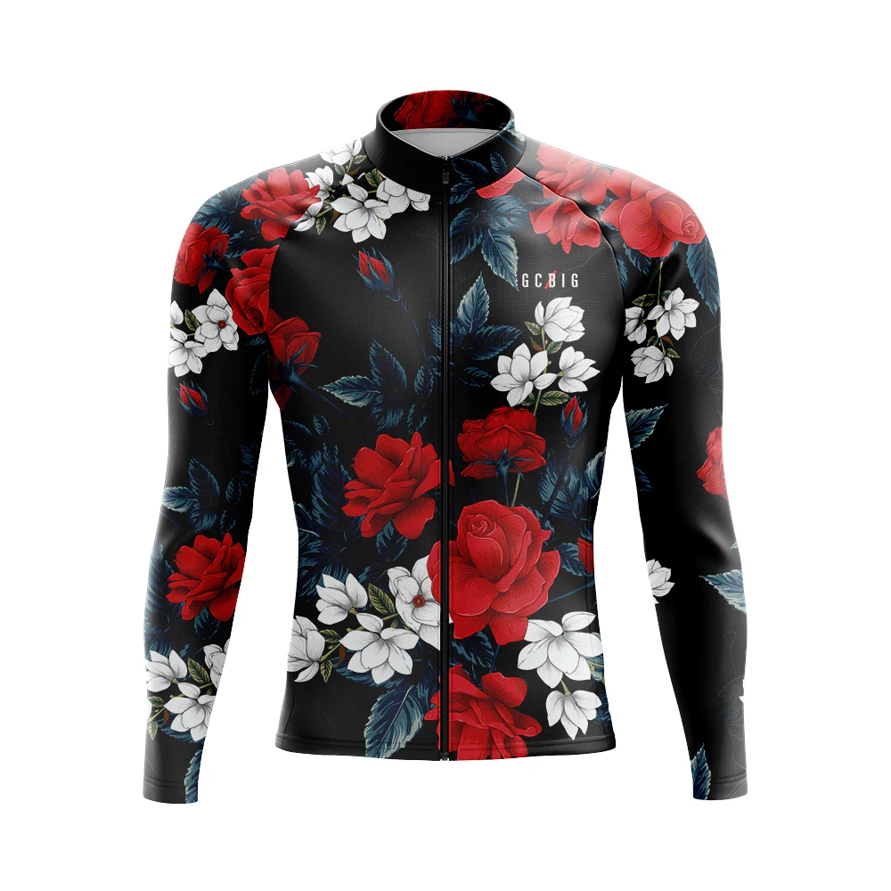 

Winter Mens Cycling Thermal Fleece Long Sleeve Jerseys GG Pro Team Bicycle Jackets 3 Rear Pockets Coat Chamarras De Hombres