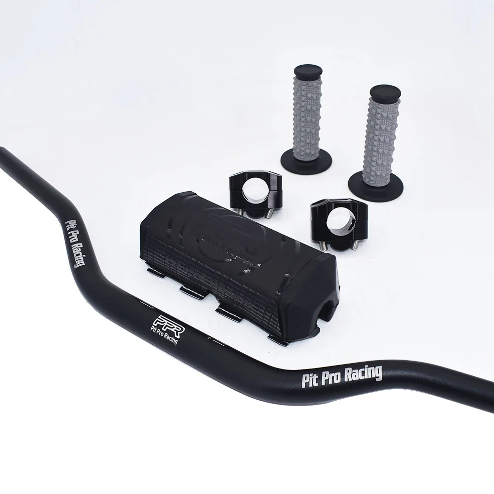 Handlebar PPR Pit Pro Racing Bar 1-1/8" Handle bar Pads Grips  Dirt Pit Bike Motorcycle CNC 28.5mm Adapter image 2