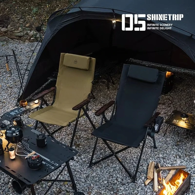 Foldable four-level adjustable outdoor camping multi-point support outdoor chair
