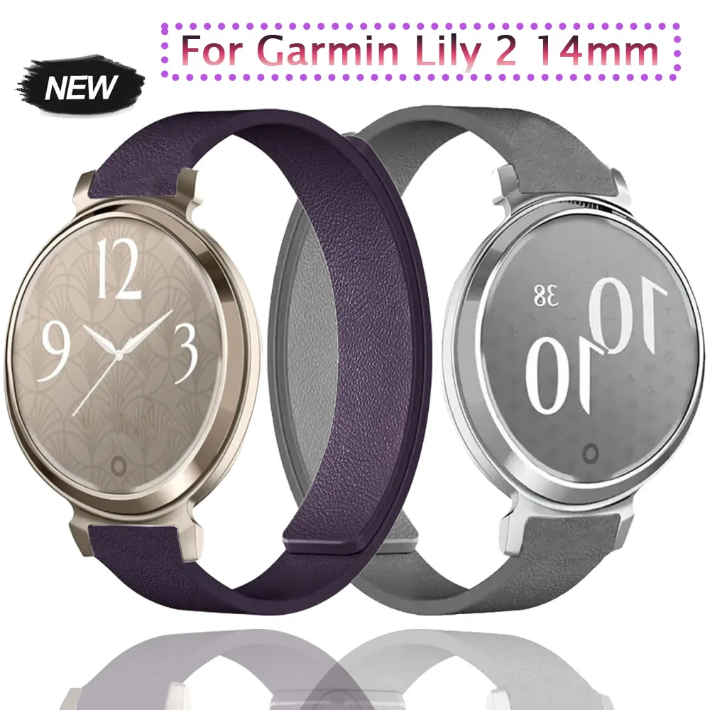 14 mm weiches Silikon-Magnetarmband für Garmin Lily 2 14 mm, sportliches, bequemes Armband für Garmin Lily 2 14 mm Armband