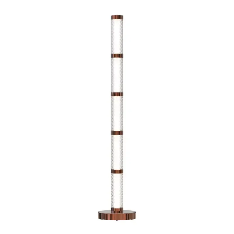 Contemporary Bespoke LED Tall Floor Lamp Nordic Indoor Style Art Glass Long Strip for Living Room Bedroom