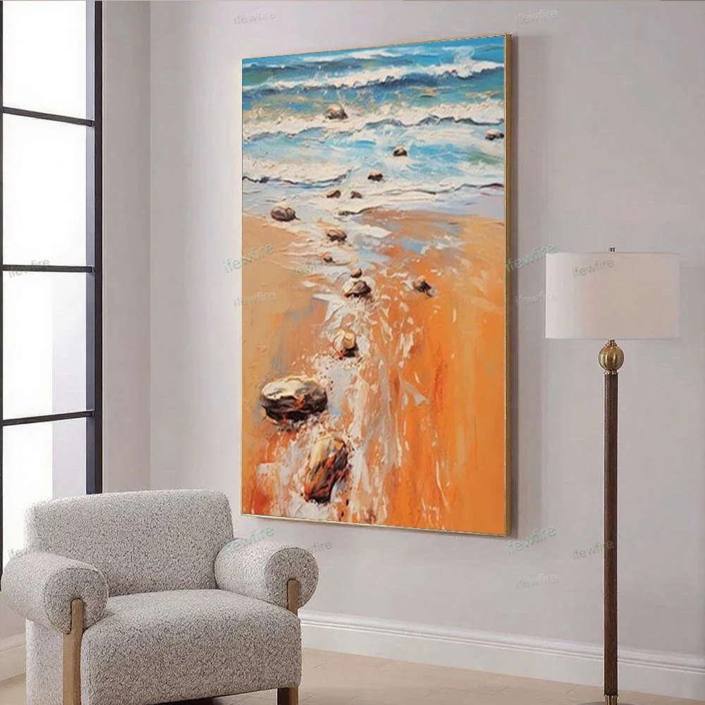 High Quality Hand-Painted Oil Painting On Canvas Abstract House Palette Knife Landscape Wall Art Picture For Living Room Decor