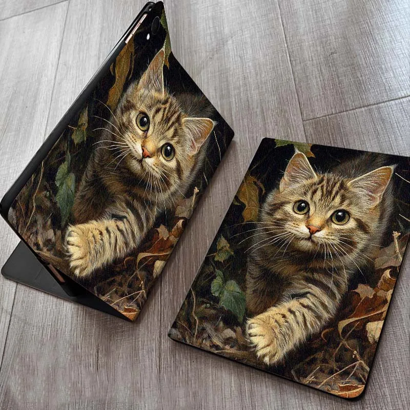 

Cartoon Floral Cat Eyes For Samsung Galaxy Tab S11 A11 A9 A8 S6 A 10.1 A7 10.4 Plus 2025 2023 Tablet Case Gift